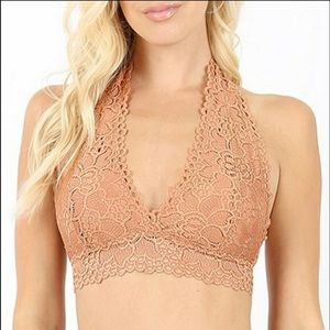 Zenana Bralette Lacy Halter